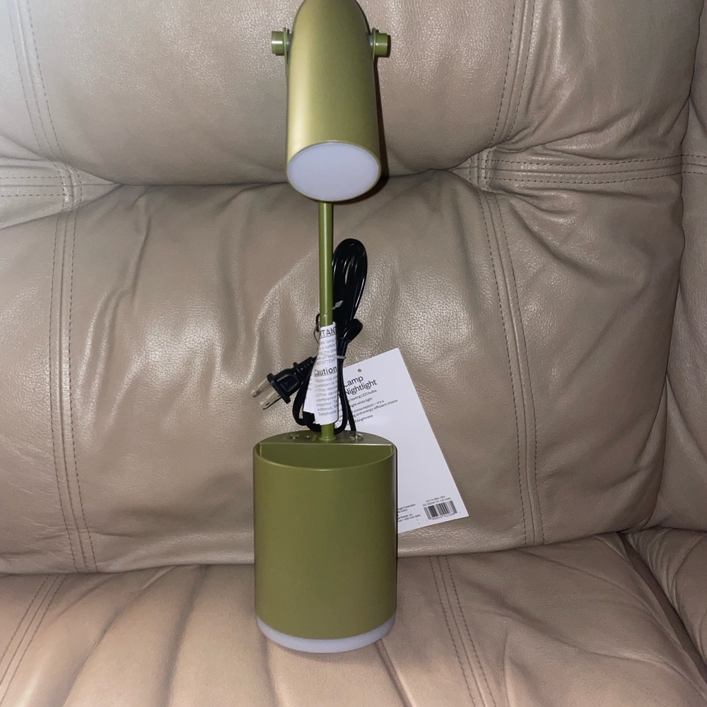 Modern Green Table Lamp Task Charging Phone Desk Holder NWT Flexible Design Room